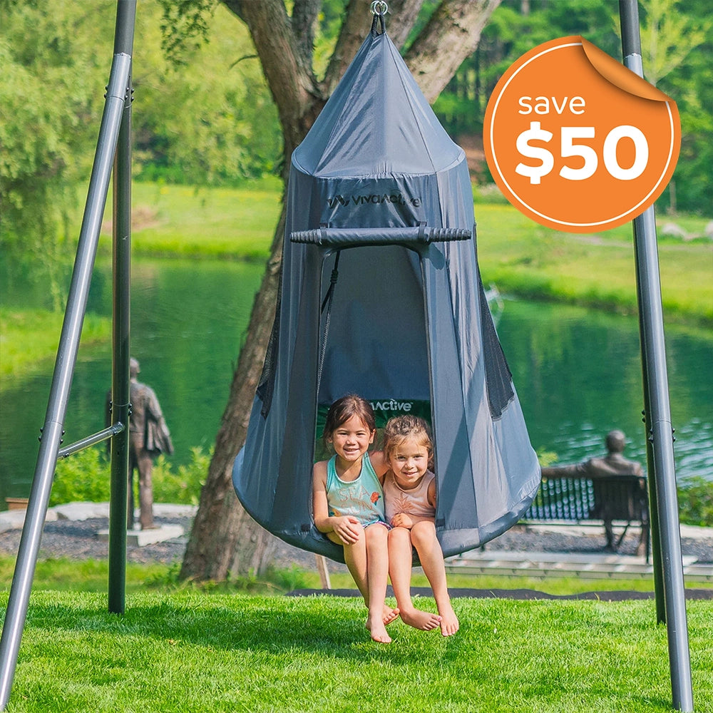 tent swing TitanFlex Swing Set with Saucer Tent Swing – gobaplay AU