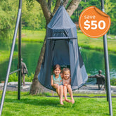TitanFlex Swing Set with Saucer Tent Swing