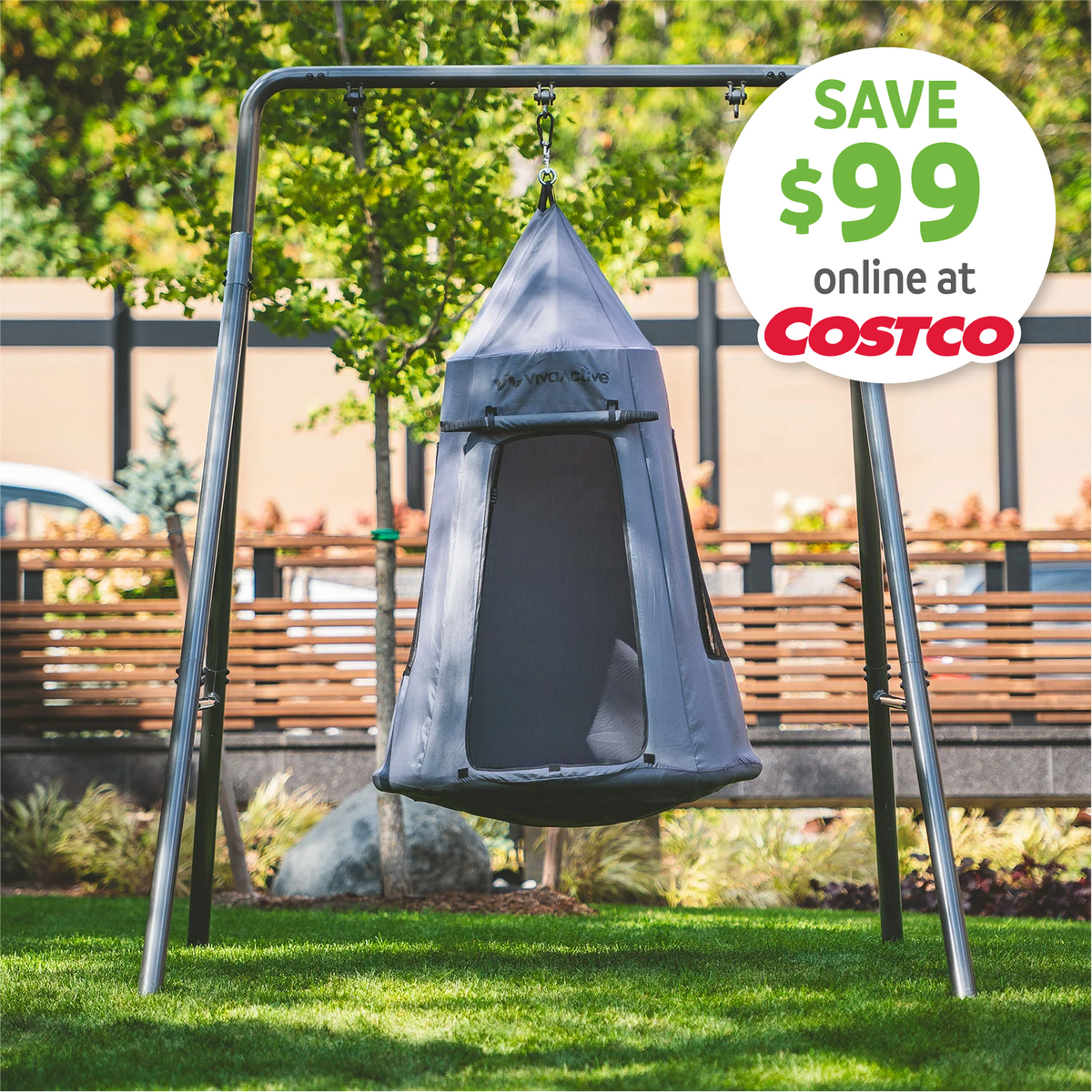 TitanFlex Swing Set with Saucer Tent Swing