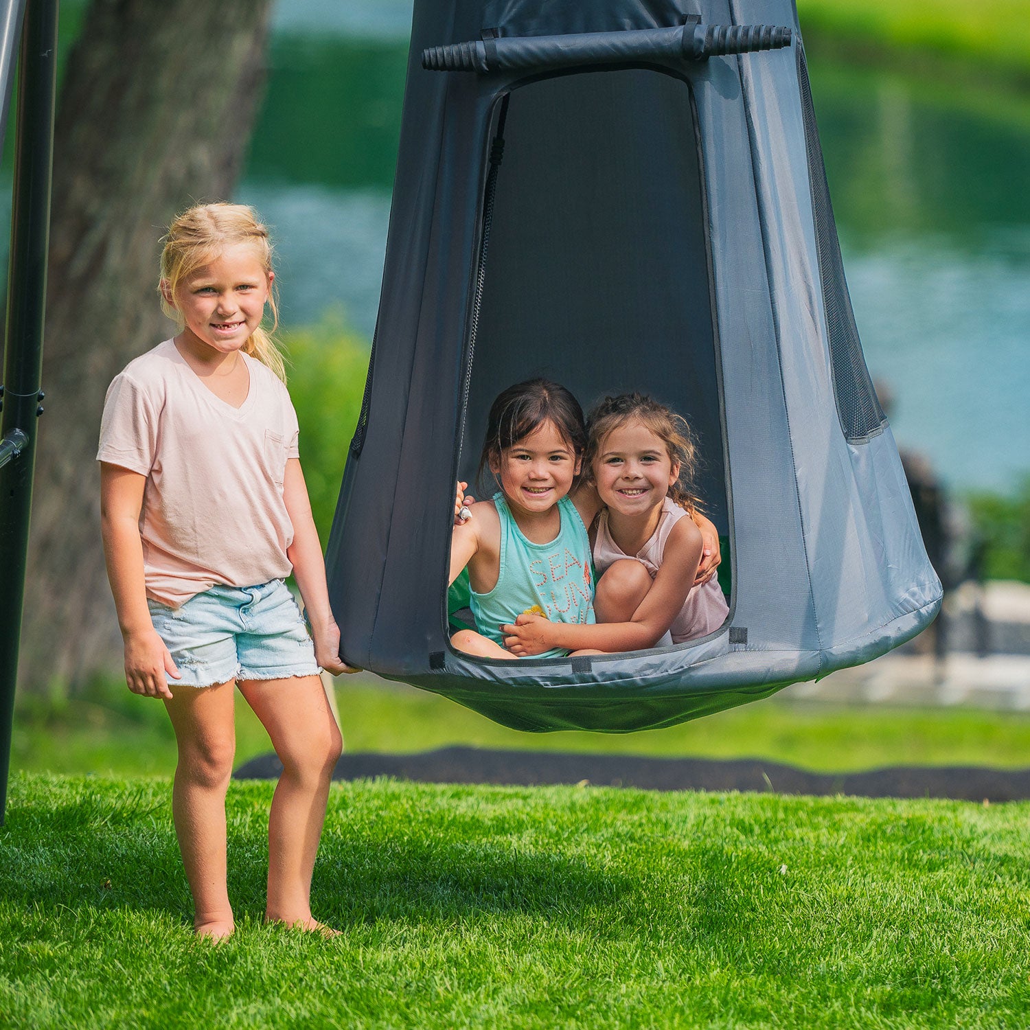 Sapper Swing FlyMax Saucer Tree Swing With Tent – gobaplay AU